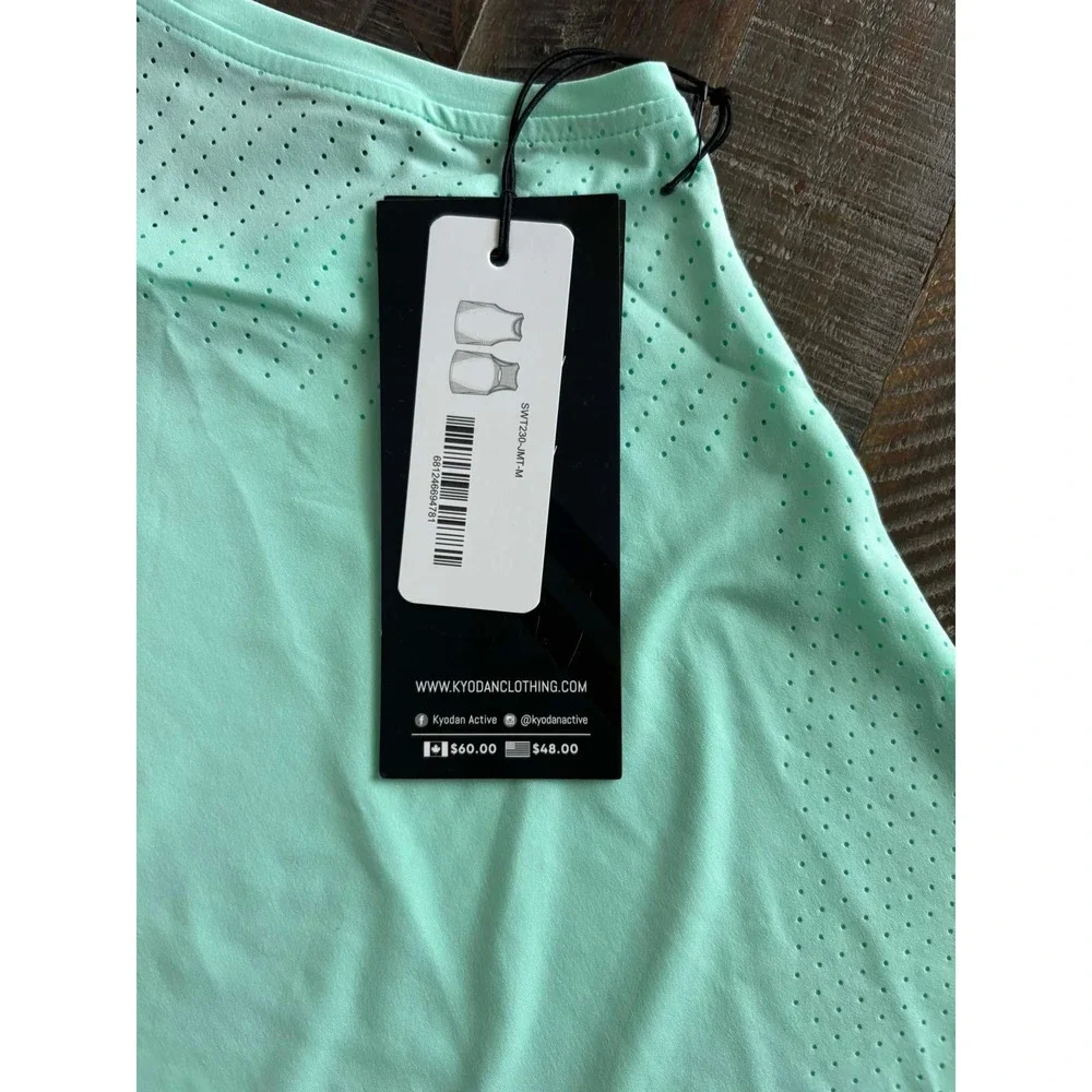 Kyodan Mint Green Tank Top Keyhole Back Size Medium SWT230-JMT NEW - Picture 4 of 5